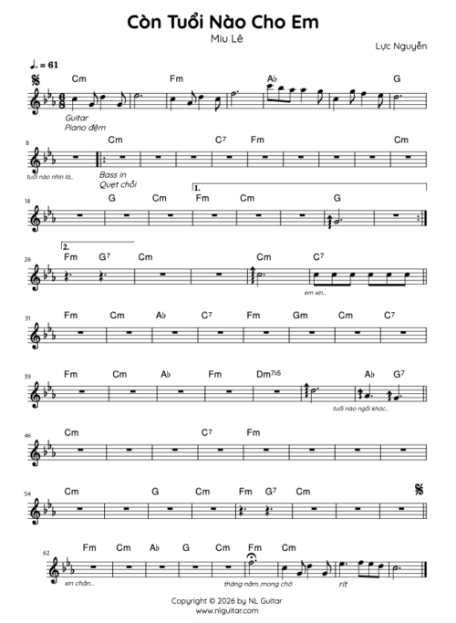 Còn Tuổi Nào Cho Em - Sheet Band